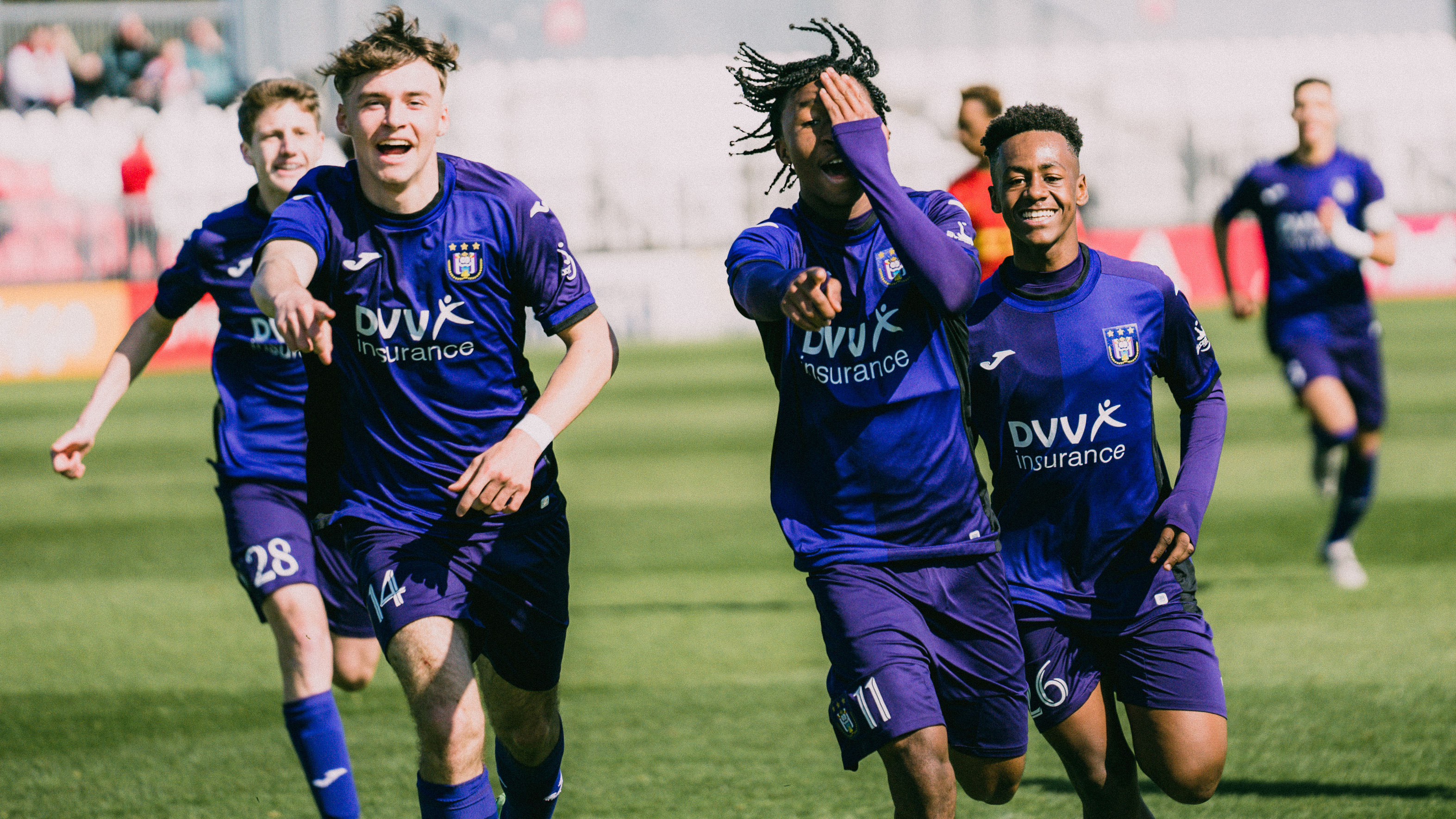 RSCA Futures' Mohamed Bouchouari celebrates after scoring during a soccer  match between RSC Anderlecht Futures (u23) and SK Beveren, Saturday 27  August 2022 in Brussels, on day 3 of the 2022-2023 'Challenger