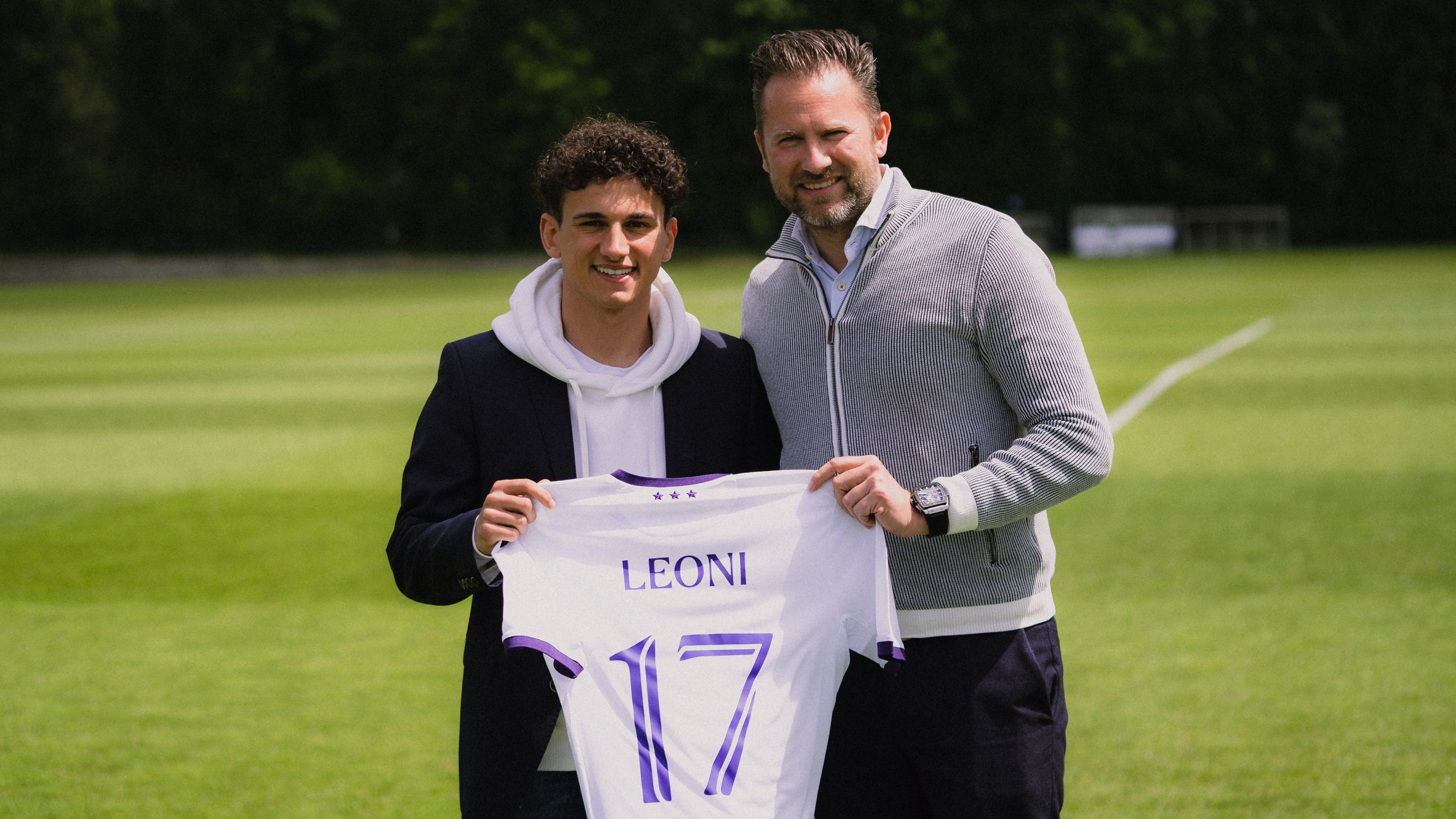 NEERPEDE, BELGIUM - AUGUST 04 : Theo Leoni during the photoshoot of Rsc  Anderlecht Futures on
